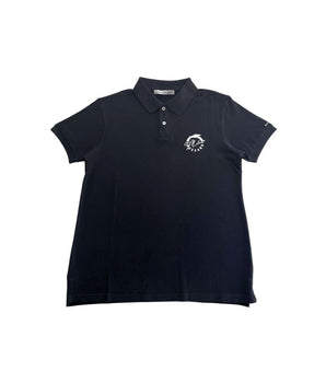 Trussardi Beachwear Black Cotton Men's Polo Shirt