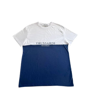 Trussardi Beachwear Blue Polyester Men's T-Shirt