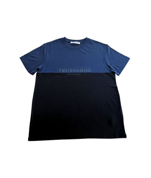 Trussardi Beachwear Blue Cotton T-Shirt