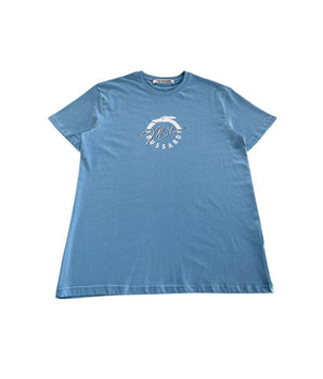 Trussardi Beachwear Light Blue Cotton Men's T-Shirt