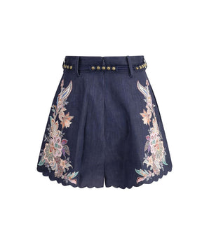 Zimmermann White Linen Bermuda Shorts