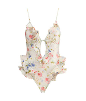 Zimmermann Multicolor Lycra One-Piece Swimsuit