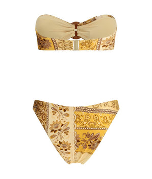 Zimmermann Yellow Lycra Bikini