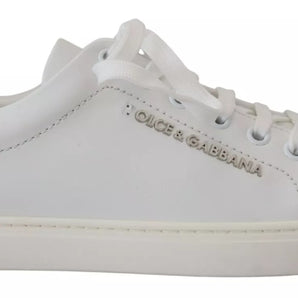Dolce & Gabbana White Classic Sneakers Women Leather Shoes