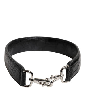 Correa para el hombro para bolso de piel de caimán negra de Dolce &amp; Gabbana