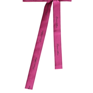 Dolce & Gabbana Pink Waist Ribbon Wide Bow Logo Belt