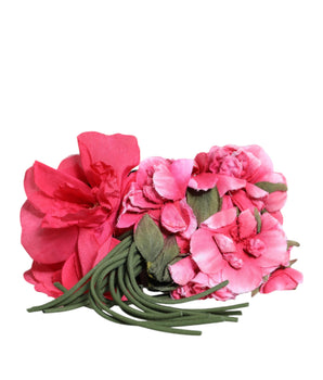 Cinturón de lazo con detalle de aplique floral multicolor de Dolce &amp; Gabbana