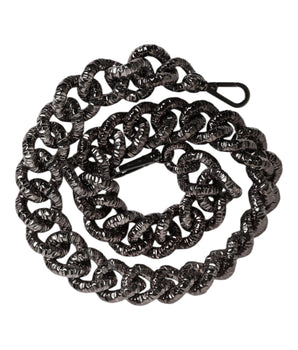 Correa de hombro para bolso Dolce &amp; Gabbana con cadena negra y logotipo grabado