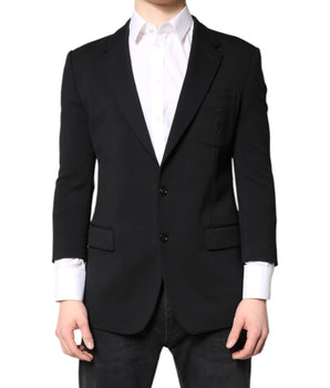Dolce &amp; Gabbana Black Single Breasted Men Coat Blazer Suit