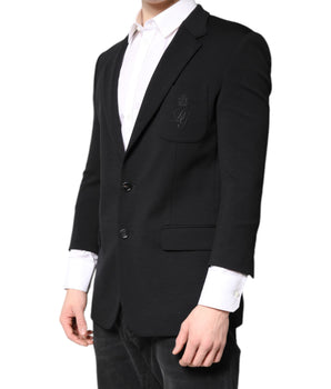 Dolce &amp; Gabbana Black Single Breasted Men Coat Blazer Suit
