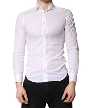 Daniele Alessandrini White Cotton Dress Formal Shirt