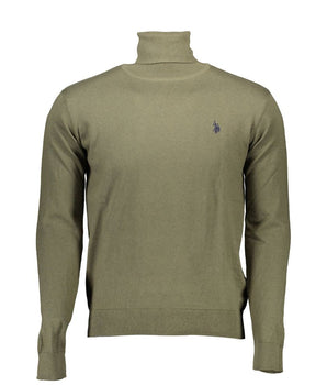 US POLO ASSN. Men's Green Cotton Sweater