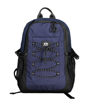 La Martina Blue Polyester Men Backpack