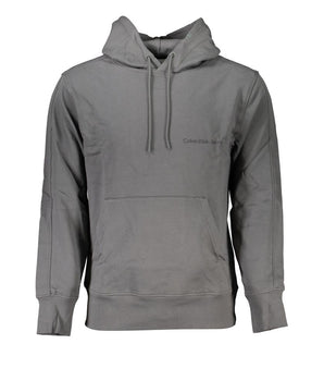 Calvin Klein Elegant Gray Hooded Sweatshirt