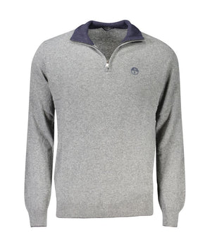 North Sails Gray Wool Men Sweater