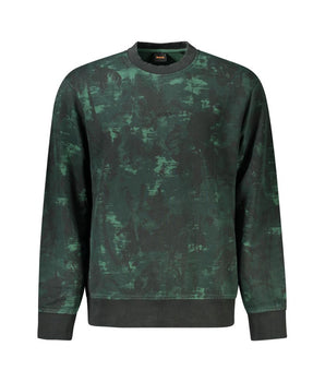 Hugo Boss Green Cotton Men Sweater