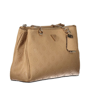 Guess Jeans Beige Polyethylene Women's Handbag