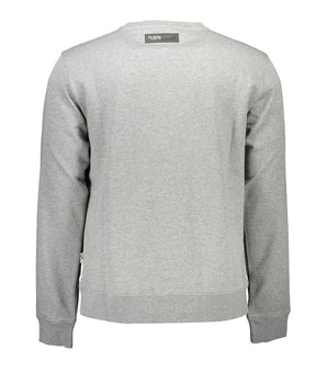 Plein Sport Gray Cotton Mens Sweater