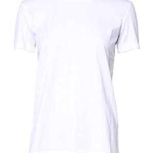 Dolce & Gabbana White Cotton Crew Neck Short Sleeves T-shirt