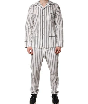 Pijama de algodón con rayas blancas y negras para hombre de Dolce &amp; Gabbana