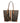 Michael Kors Eva Large Stripe Travel Tote Bag Plus Pouch Brown