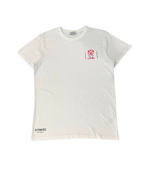 Men's Iceberg White Cotton T-Shirt