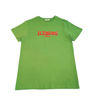 Iceberg Green Cotton Men T-Shirt