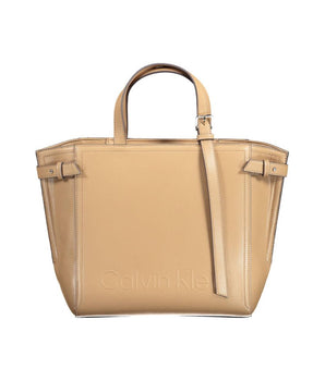Calvin Klein Brown Polyester Womens Handbag
