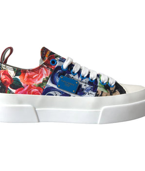 Dolce & Gabbana Multicolor Patchwork Low Top Sneakers Shoes