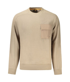Hugo Boss Beige Cotton Men Sweater