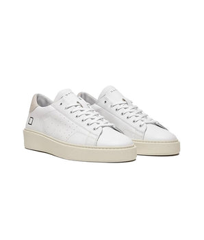 D.A.T.E White Leather Sneaker