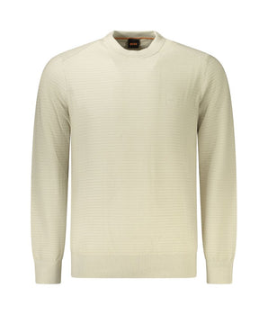 Hugo Boss Beige Cotton Men Sweater