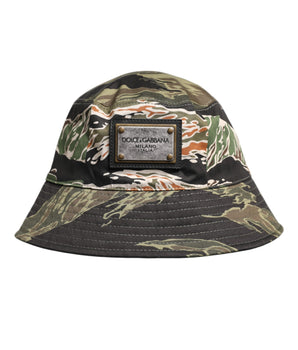 Dolce & Gabbana Multicolor DG Plaque Wide Brim Bucket Hat