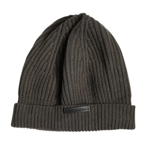 Dolce & Gabbana Green Wool DG Plaque Knitted Winter Beanie Hat