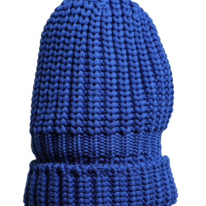 Dolce &amp; Gabbana Blue Wool Knitted Winter Beanie Hat