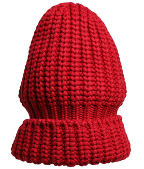Dolce &amp; Gabbana Red Solid Wool Knitted Winter Beanie Hat