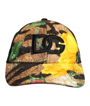 Dolce & Gabbana Multicolor DG Logo Patch 6 Panels Baseball Cap