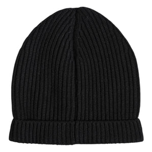 Dolce & Gabbana Black Cashmere Knitted Winter Beanie Hat