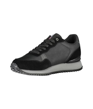 Napapijri Sleek Black Contrast Lace Sneakers