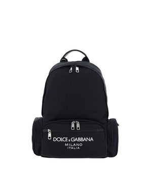 Dolce & Gabbana Black Nylon Backpack