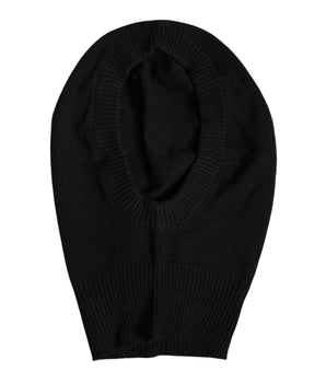 Dolce & Gabbana Black Cashmere Knitted Ski Mask Balaclava Hat