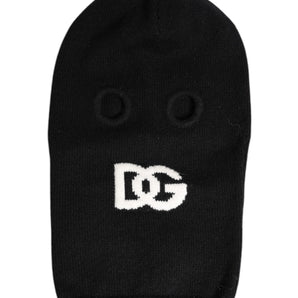 Dolce & Gabbana Black Cashmere Knitted Ski Mask Balaclava Hat