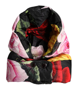 Dolce & Gabbana Black Floral Print Whole Head Wrap Hat
