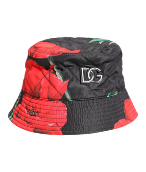 Sombrero de pescador de ala ancha con placa DG multicolor de Dolce &amp; Gabbana