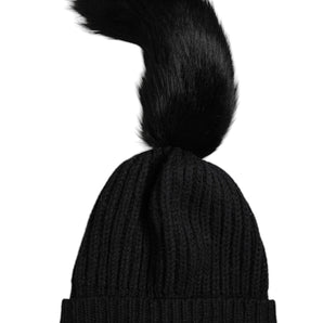 Gorro de invierno de punto acrílico negro de Dolce &amp; Gabbana