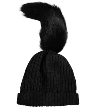 Gorro de invierno de punto acrílico negro de Dolce &amp; Gabbana
