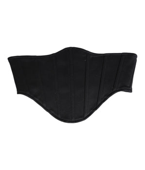 Cinturón de esmoquin de algodón negro de Dolce &amp; Gabbana