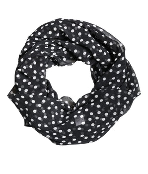 Bufanda chal de poliéster con lunares negros de Dolce &amp; Gabbana