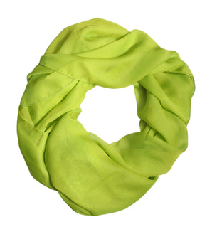 Bufanda chal rectangular de seda verde Dolce &amp; Gabbana