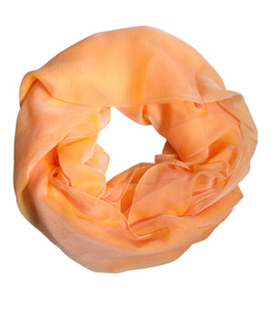 Bufanda chal rectangular de seda naranja de Dolce &amp; Gabbana